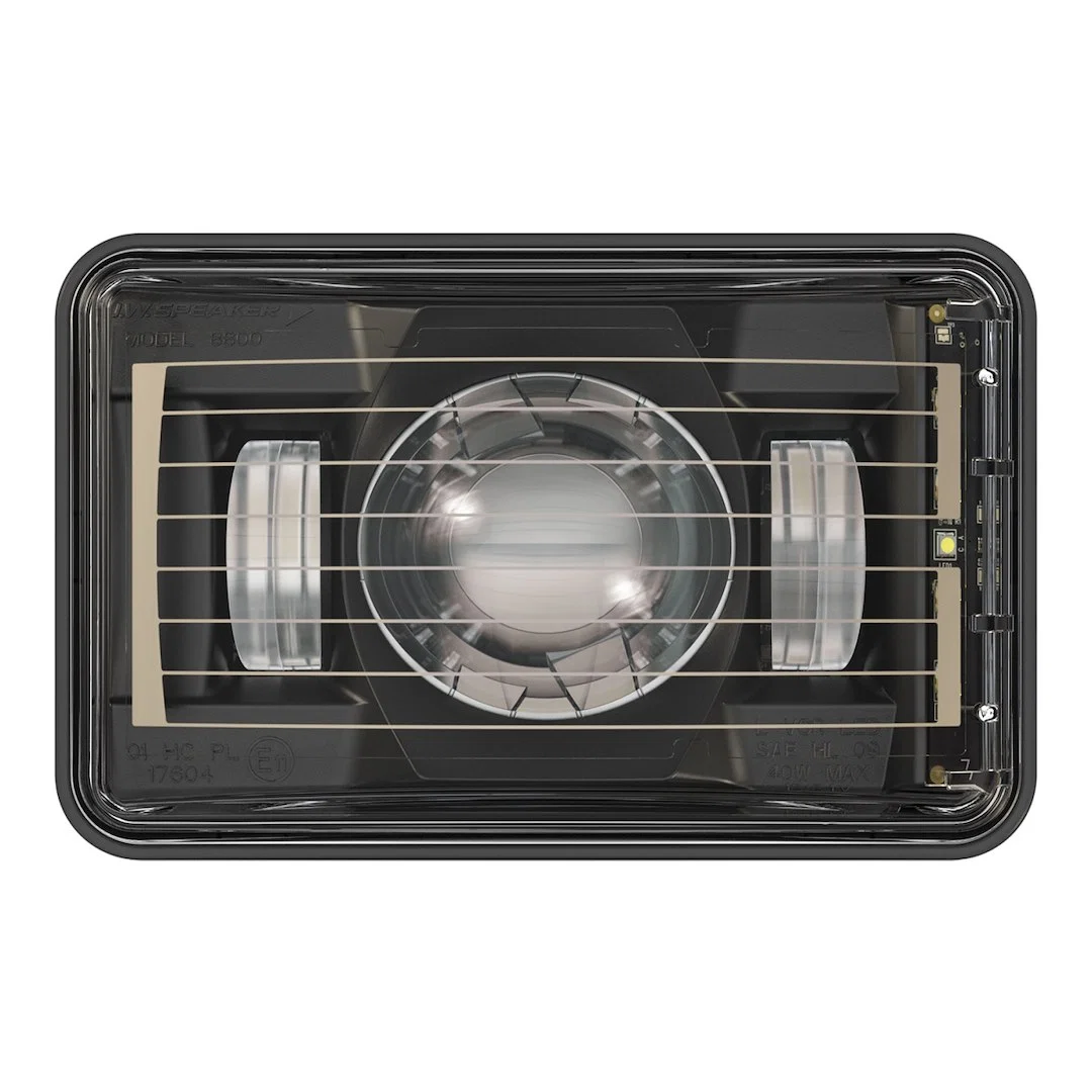 0552671 – JW SPEAKER Headlight Assembly, LED Bulb High Beam Clear Bulb Clear Polycarbonate Heated Lens Black Aluminum...